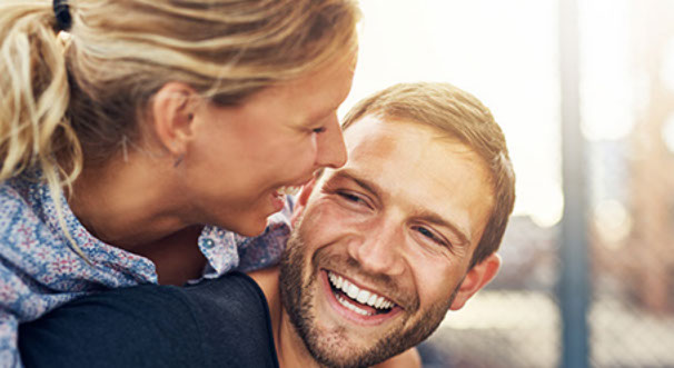 Photo of a couple smiling